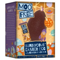 Moo Free Húsvéti Törökmézes Tejmentes Csokoládé Tojás + Bunnycomb Mini szelet 100g