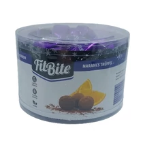 FitBite Narancs trüffel ízű díszdobozos tejmentes szaloncukor cukormentes gluténmentes 200g
