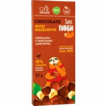 Super Fudgio Bio Mogyorós Vegán Csokoládé 50g Gluténmentes