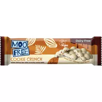 Moo Free Bubble Cookie Crunch Tejmentes Fehér Csokoládé szelet Ropogós rizzsel 35g