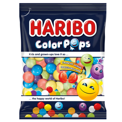Haribo Color Pops zselés cukordrazsé 80g