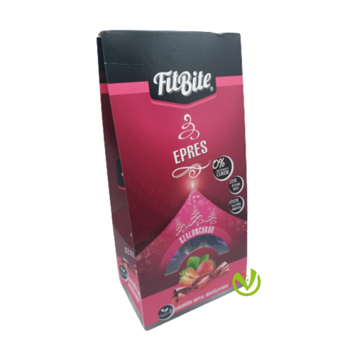 FitBite Epres ízű díszdobozos tejmentes szaloncukor cukormentes gluténmentes 200g