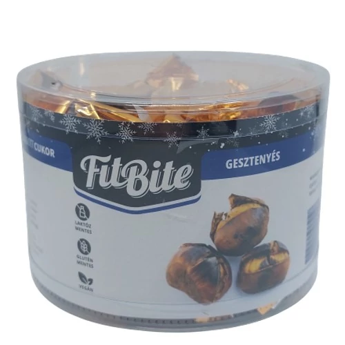 FitBite Gesztenyés díszdobozos tejmentes szaloncukor cukormentes gluténmentes 200g