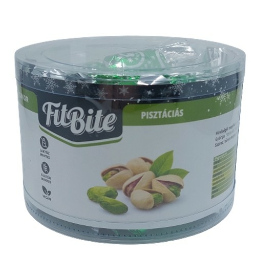 FitBite Pisztáciás díszdobozos tejmentes szaloncukor cukormentes gluténmentes 200g