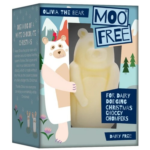 Moo Free Karácsonyi 'Olivia'Tejmentes Fehércsokoládé figura 80g
