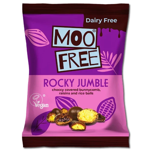 Moo Free Tejmentes Csokoládé Drazsé Rocky Jumble VEGÁN 100G