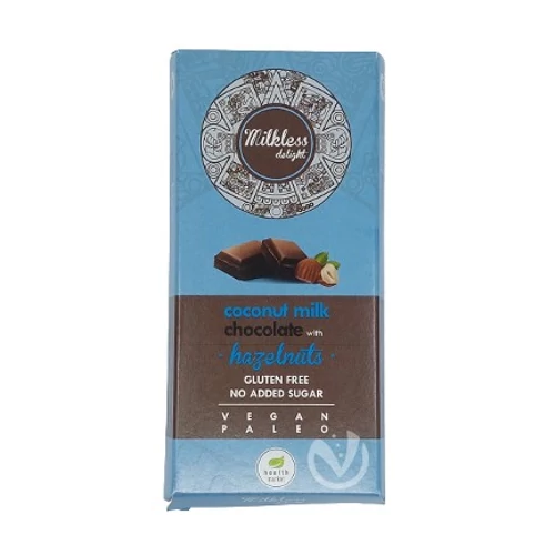Health Market Milkless Delight kókusztejes csokoládé egész mogyoróval édesítőszerrel 80g