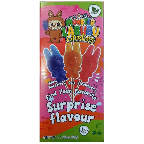 Monster Labubu Keménycukor nyalóka VEGÁN 30G
