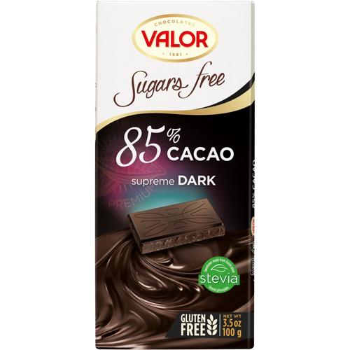 Valor 85% étcsokoládé édesítőszerrel 100g Lejárat: 2022.06.01