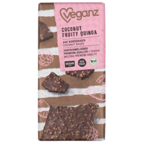 Veganz Bio Kókusz Csokoládé Gyümölcsös Quinoa 80g